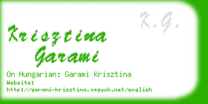 krisztina garami business card